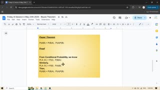 Ai Session 6 May 23th 2025 - Bayes Theorem #AeroArduino