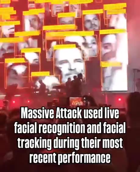 Massive Attack turning facial recognition into a live art statement