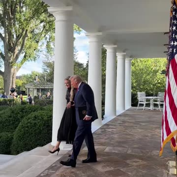 President Trump and Erika Kirk arrive to the Medal of Freedom Ceremony for Charlie Kirk