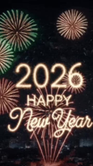 Happy New Year 2026 🥳🎉🎊🎆🎇🕛