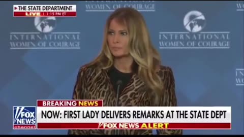 First Lady Melania Trump gives a powerful speech at the State Department