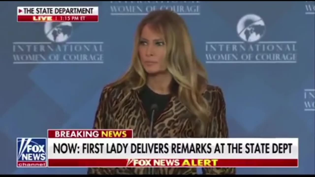 First Lady Melania Trump gives a powerful speech at the State Department