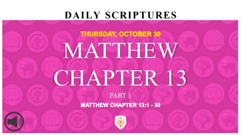MATTHEW CHAPTER 13 PART 1
