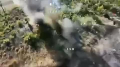 Russian Soldier Sent Flying