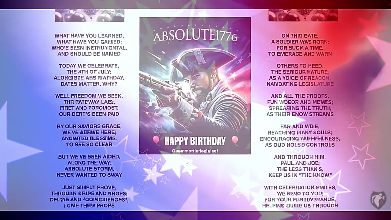 Happy Birthday Absolute 1776 - #COMMONSENSEIQTEST/@franky_Layne6