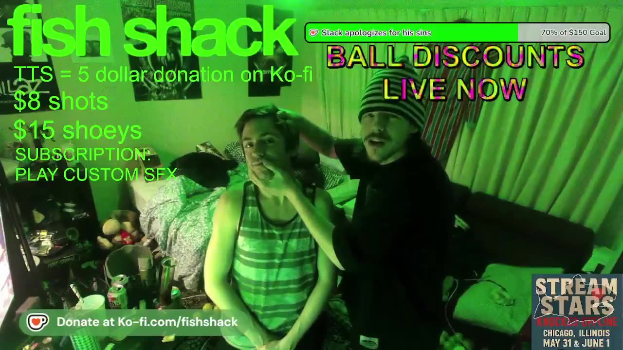 Apology kiss for Sharp after Slack was grumpy | fish shack