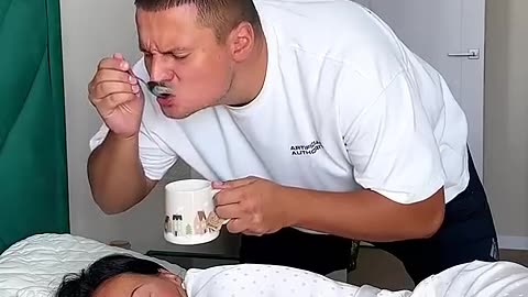 How to wake up a woman quickly! 😂 Funny video.