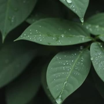 Slow-Motion Rain on Leaves | Relaxing Nature ASMR & Calming Scenery
