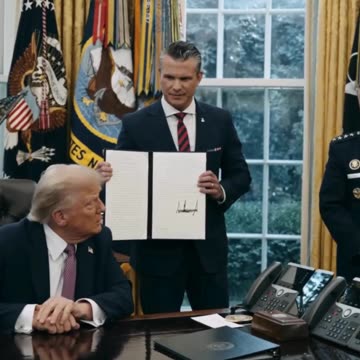 Department of War - Name Restored - President Donald Trump