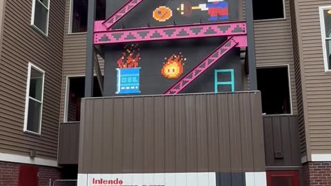 Amazing Donkey Kong Mural in Concord, New Hampshire