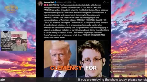 Edward Snowden is receiving a FULL AND COMPLETE PARDON from President Trump