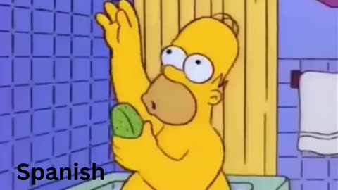 The Simpsons - Bart Hits Homer With A Chair in different languages #thesimpsons