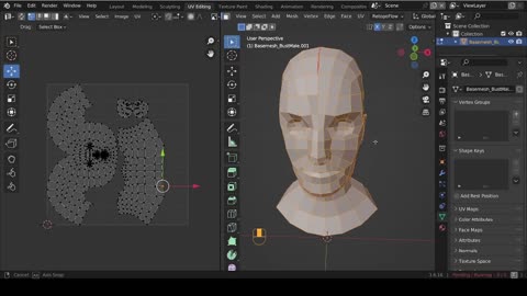 Blender - Crear un mapa UV de un rostro