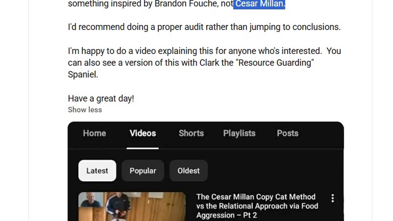 Brandon Fouche vs Cesar Millan