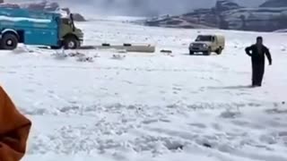 Snow in Saudi Arabia