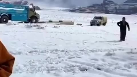 Snow in Saudi Arabia