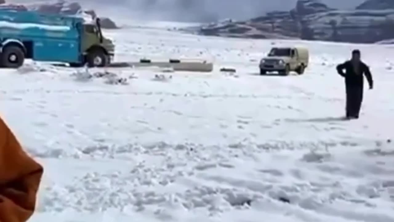 Snow in Saudi Arabia