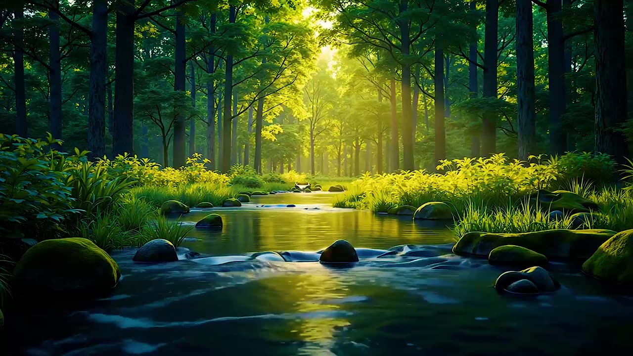 Soothing creek sounds birdsong | Relaxing forest sounds