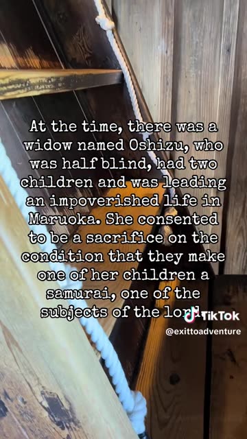 The legend of Oshizu the human sacrifice