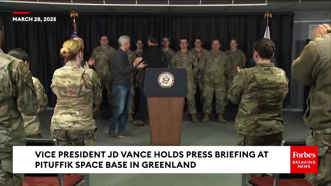 JD Vance Takes Questions From Reporters During Trip To Greenland