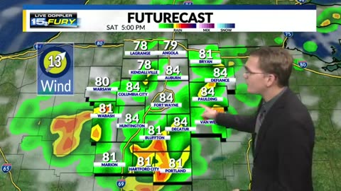 A hot start with rain/storms later in the afternoon