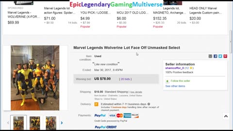 The 2017 eBay Listing Of The Marvel Legends X-Men Wolverine Action Figure Lot Revealed