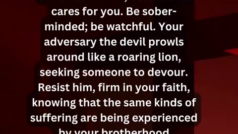 Journey of faith and spiritual growth 1 Peter 5:6-9 Daily Bible Verse