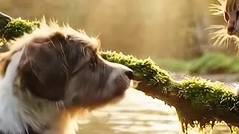 Dog save cat life