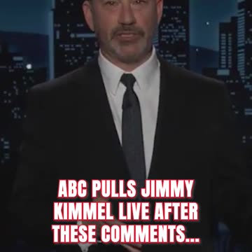 ABC PULLS Jimmy Kimmel Off Air After These Comments...