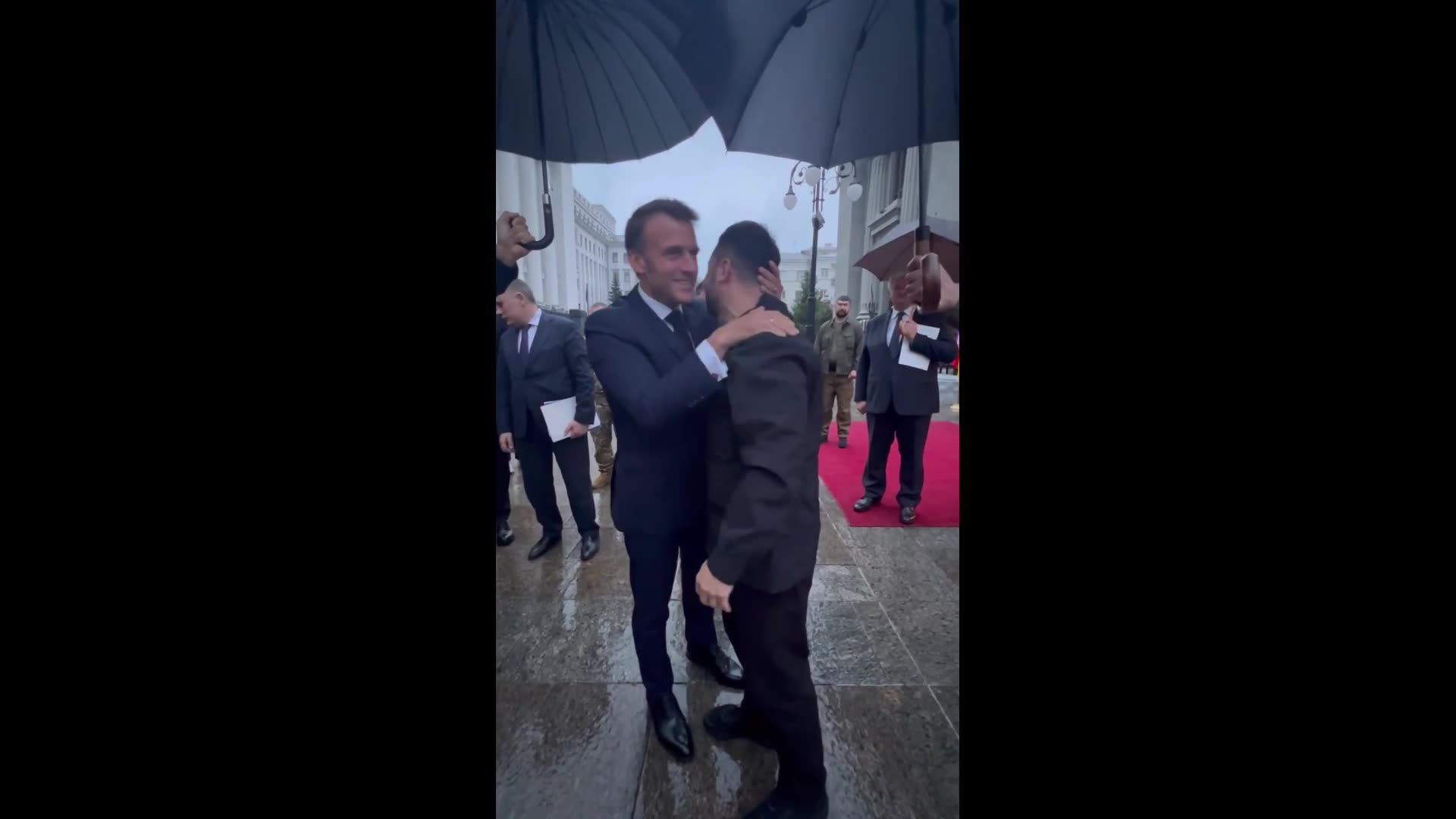 These two slept together many times. What do you think? Macron and Zelensky