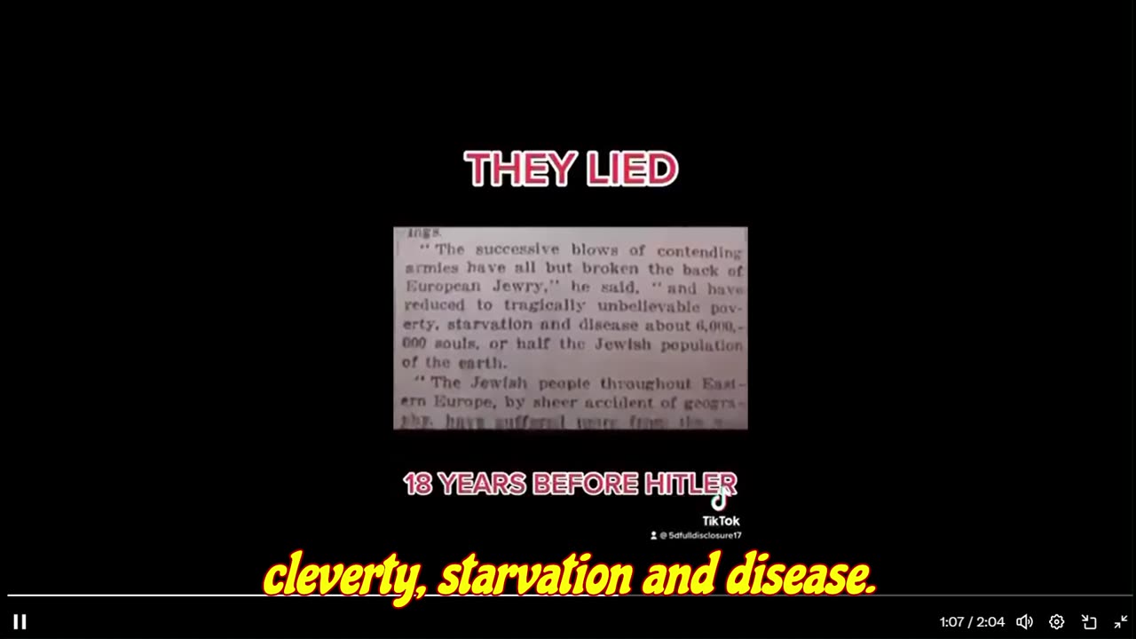 The Six Million Jew Death's, Is A Total "LIE" .......