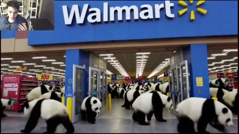 Outtake #1,207 Of Over 5 Panda Bears Roam Around A Walmart Supercenter Fake Funny Parody Video