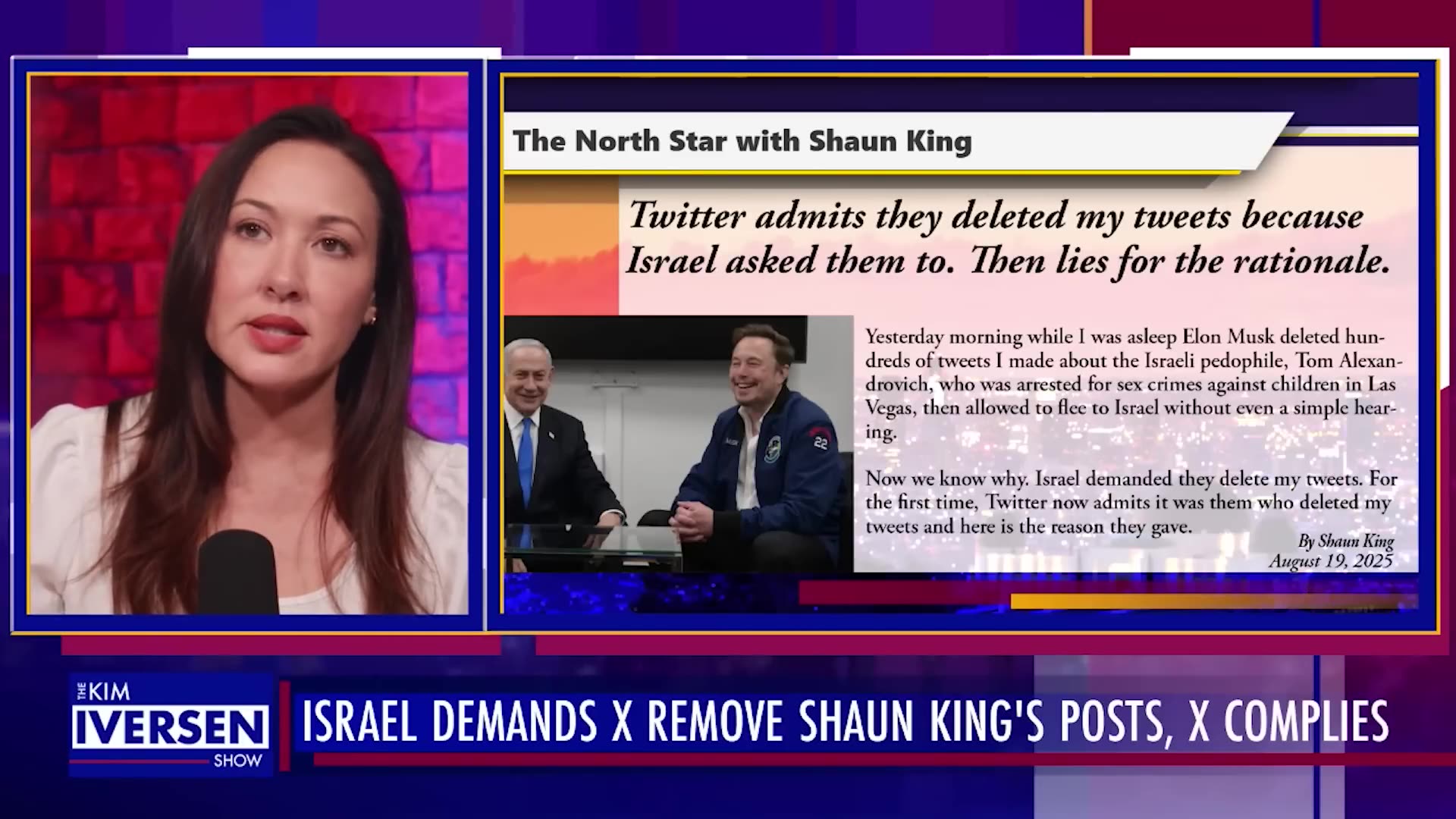 Kim Iversen | Israel DEMANDS X Remove Posts and X COMPLIES