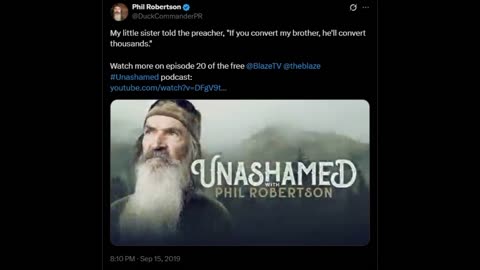 Phil Robertson A Light of a Man in every Way who loved God and was A damn Fine American!!!