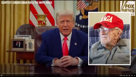 President Trump just surprised the viral 104 year old WWII veteran for his B-Day