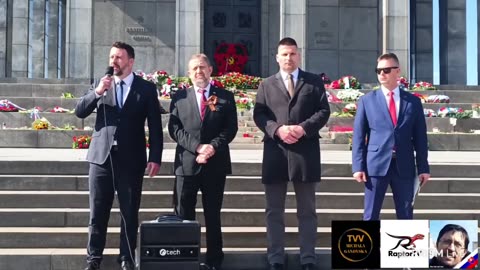 9.5 2025 Pohřebiště vojáků Rudé armády, Slavín, Bratislava video 2 ze 2 (převzato z Raptor-TV.cz)