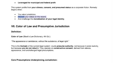 Legal vs. Lawful: A War Crime against the People