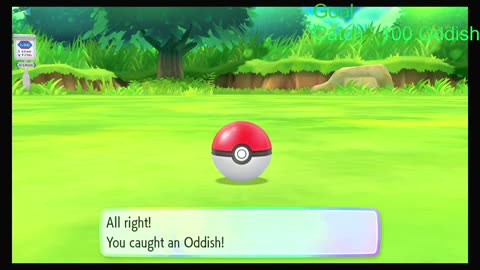 pokemon lets go Challange catch 100 oddish Recording
