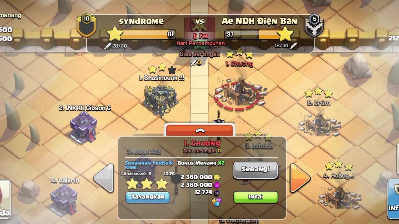 Attack leader Clans
