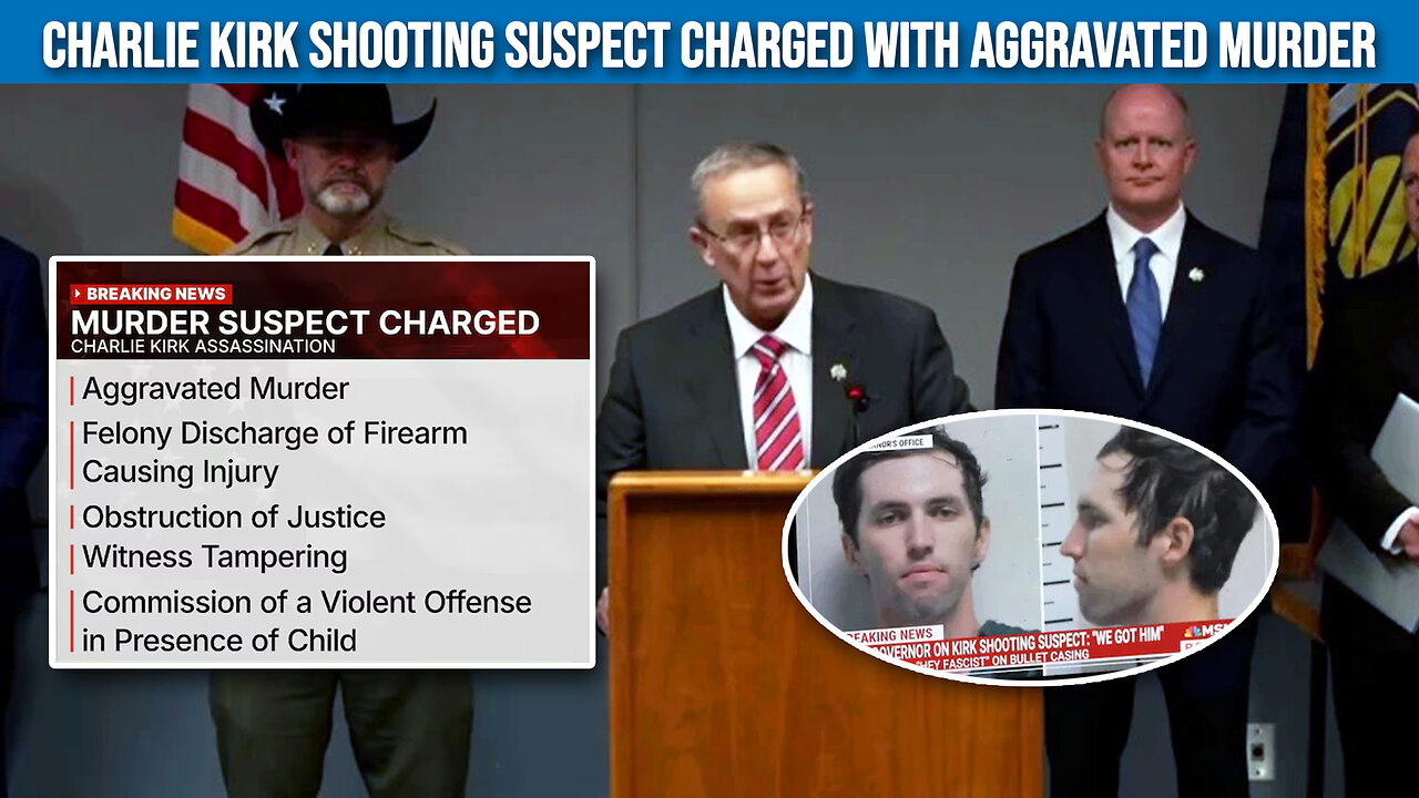 Breaking: Charlie Kirk Suspect Officially Charged With Aggravated Murder