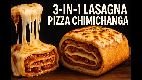 3-in-1 Lasagna Pizza Chimichanga