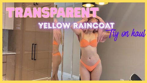 4k USA Transparent Yellow Raincoat | Try on haul