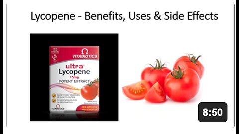 Lycopene - Tomato Health Benefits, Uses & Side Effects