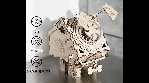 Set up & Wind up the Wooden Music Box to Wind down Yourself