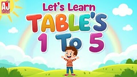 Learn Math Tables 1 to 5 📊 | Educational Cartoon for Kids😊