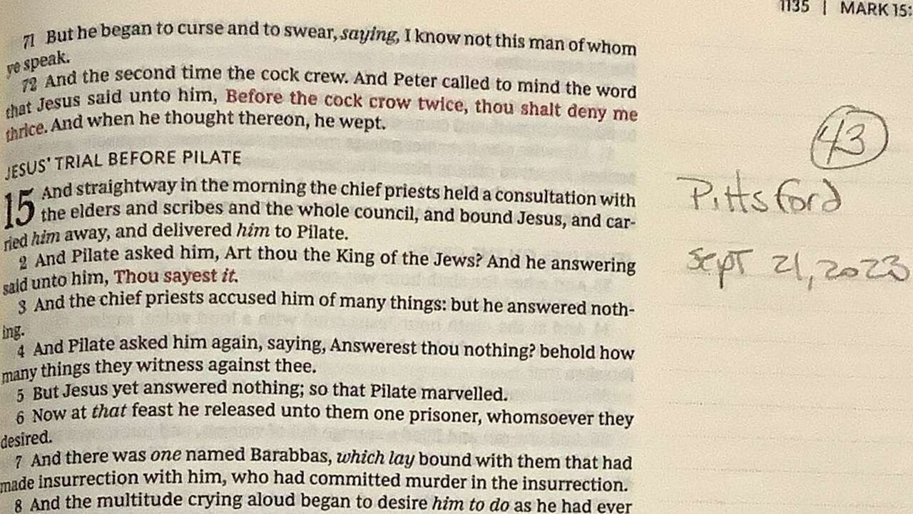 Mark chapter 15