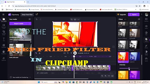 Add The Deep Fried Filter In Clipchamp