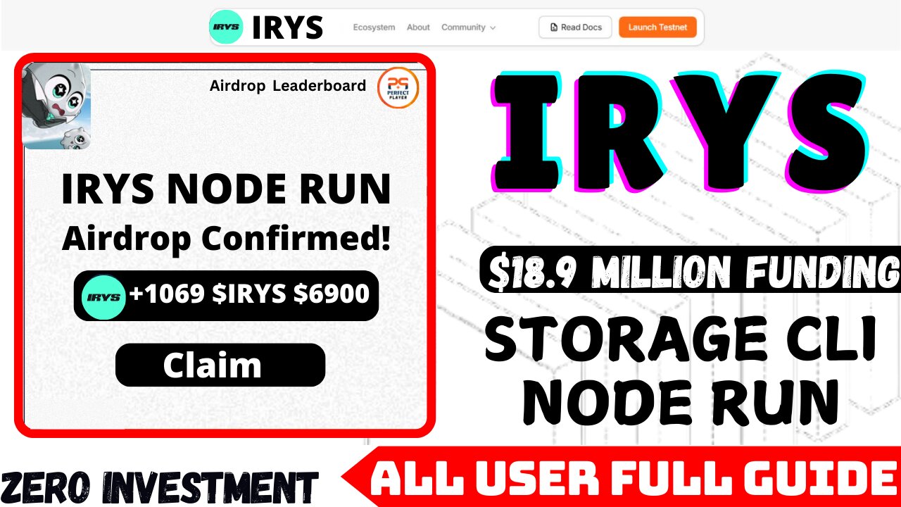 IRYS Storage CLI Node Run with $18.9 Million Funding || Full Guide for All Users