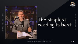 The simplest reading of the Bible is often the best - Leviticus Short