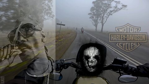 Riding through the fog... #harleydavidson
